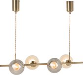 J-Line Hanglamp Yuks 4 Lampen Staal Goud
