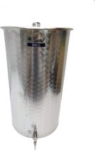 Wijn maken - Vergistingsvat - Gistvat - Gistingsfles- Brouwketel met waterslot fermentatieslot en vlottend deksel - 80 liter
