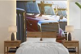 Behang - Fotobehang Vrachtwagens - Auto - Breedte 300 cm x hoogte 300 cm