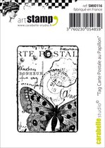 Carabelle Studio Stempel - tag carte postale au papillon