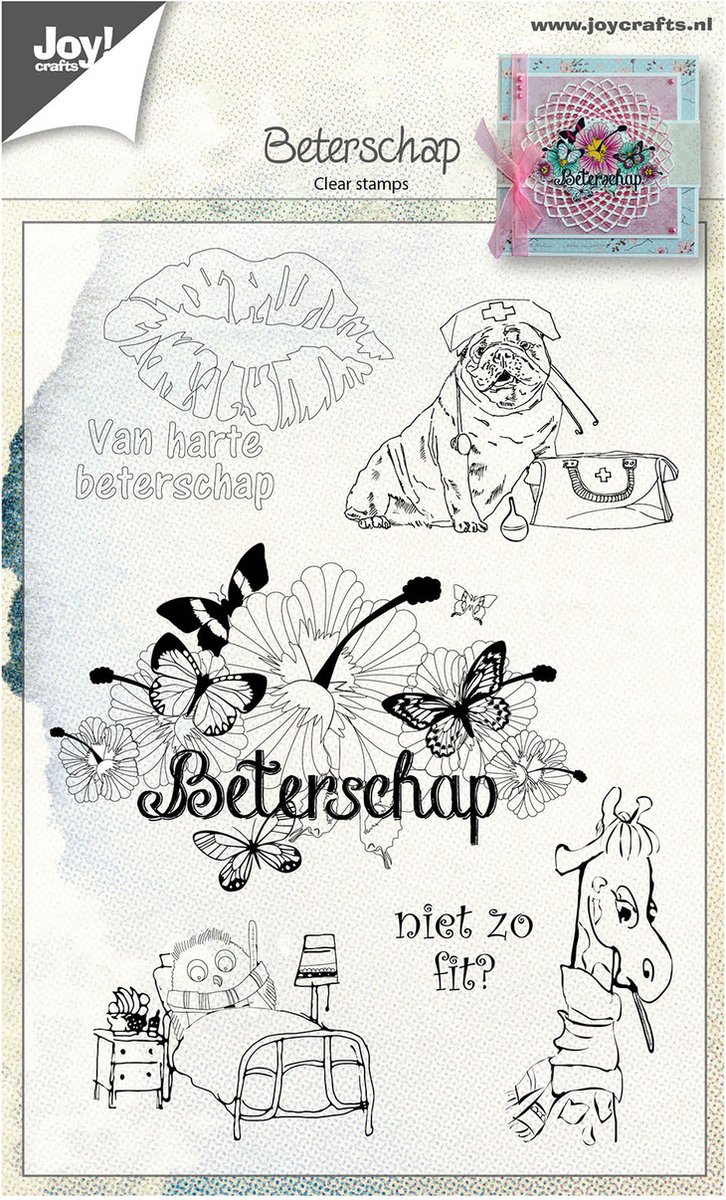 Joy!Crafts Clear stamp - Nederlands "Beterschap"