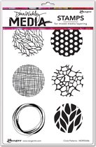 Ranger Dina Wakley cling stamp circle patterns