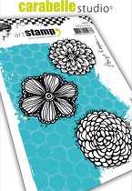 Carabelle Studio Cling stamp - A6 fanciful dahlias by Birgit