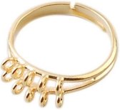 Bijoux exclusive ring 10 lussen goud