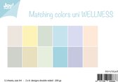 Joy! Crafts Papierset - Matchingcolors uni - Wellness A4 - 2x6 designs dubbelzijdig - 200 gr