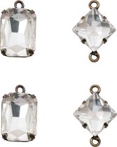 Ranger - Assemblage charms - 4 stuks - faceted gems