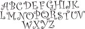 Delta Stencil - mania x1 squiggle alphabet.Delta Stencil - mania x1 squiggle alphabet.