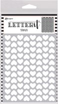 Ranger • Letter it Background stencil Treading hearts