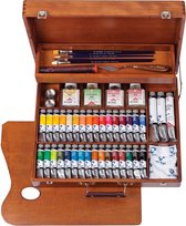 Van Gogh Olieverf kist Superior met 32 kleuren in tubes van 20 ml + 2 kleuren in tubes van 60 ml + accessoires