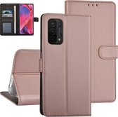 Rose Gold hoesje voor Oppo A74 5G & Oppo A54 5G - Book Case - Pasjeshouder - Magneetsluiting