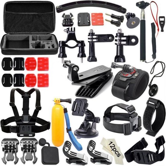 GoPro set 24 in 1 - 24-delig GoPro accessoires set inclusief luxe  opbergkoffer -... | bol.com