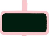 Vaessen Creative -Schoolbordje met wasknijper 4x3cm x12 baby roze