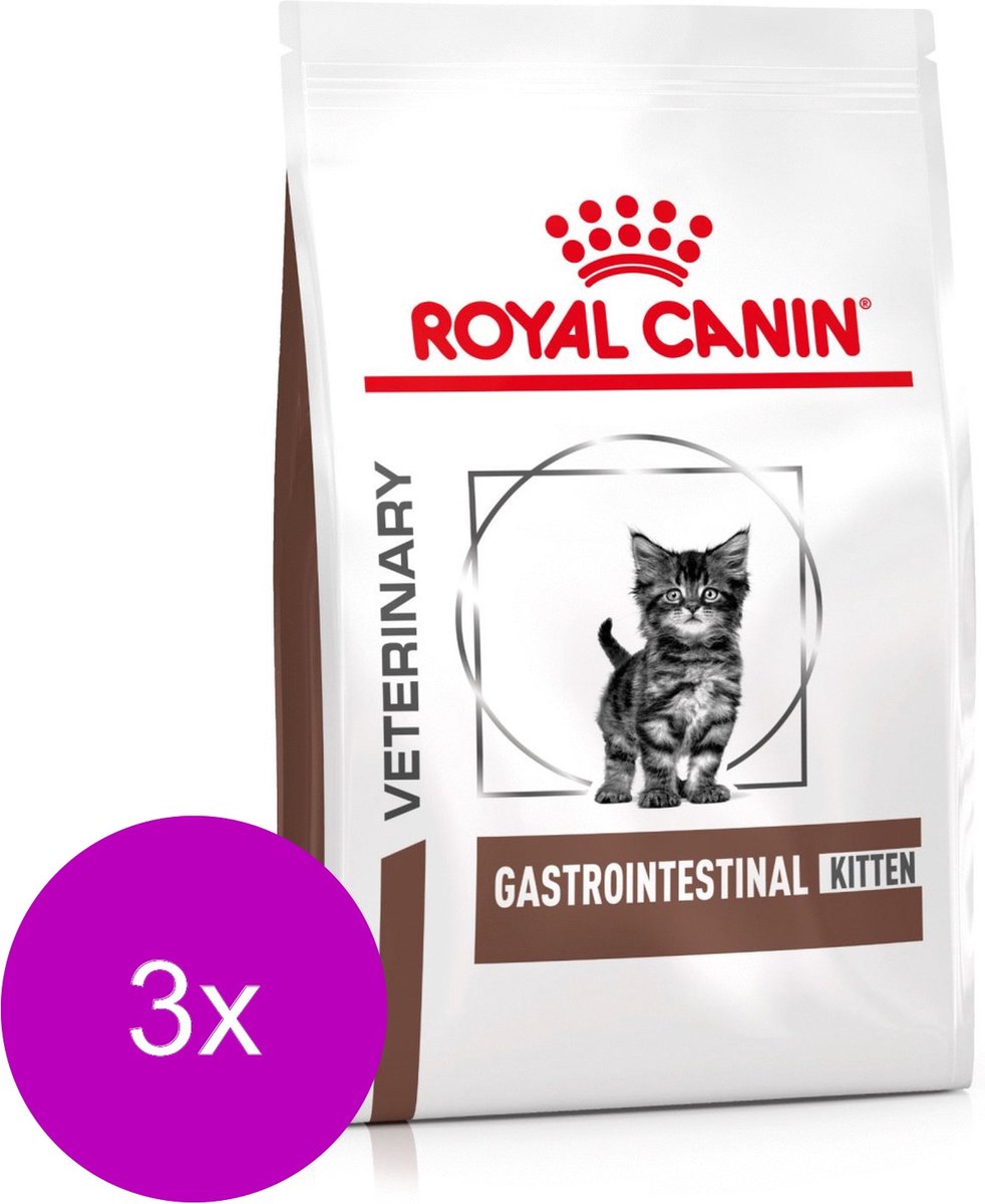 Royal Canin Veterinary Diet Gastro Intestinal Kitten - Kattenvoer - 3 x 2 kg