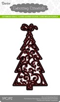 Die cut stencil kerstboom