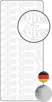 Vaessen Creative Sticker - 10x23cm - 10st - zilver Alles Gute