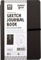 Paperfuel Sketch Journal Book A5, 48 pages, papier 240 gr, Pages Witte , carnet de croquis pour la création de lettres, de croquis, de dessins et autres