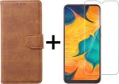 iParadise Samsung A03S Hoesje - Samsung Galaxy A03S hoesje bookcase bruin wallet case portemonnee hoes cover hoesjes - 1x Samsung A03S screenprotector