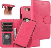 Bookcase Apple iPhone 8 | iPhone 7 | iPhone SE2020 | Hoogwaardig Pu Leren Telefoonhoesje | Lederen Wallet Case | Roze