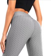 TikTok Legging - Dames - Butt lifting - TikTok broek - TikTok Yogapants - Grijs - Maat Medium