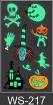 2x Halloween Neptattoos- Glow in the Dark-Carnaval-Plak Tattoos-tattoo stickers-WS217