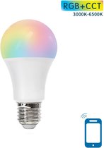 Ampoule E27 WiFi RGB+CCT 3000K-6500K | RGB - blanc chaud - blanc lumière du jour - LED 9W=60W lampe à incandescence