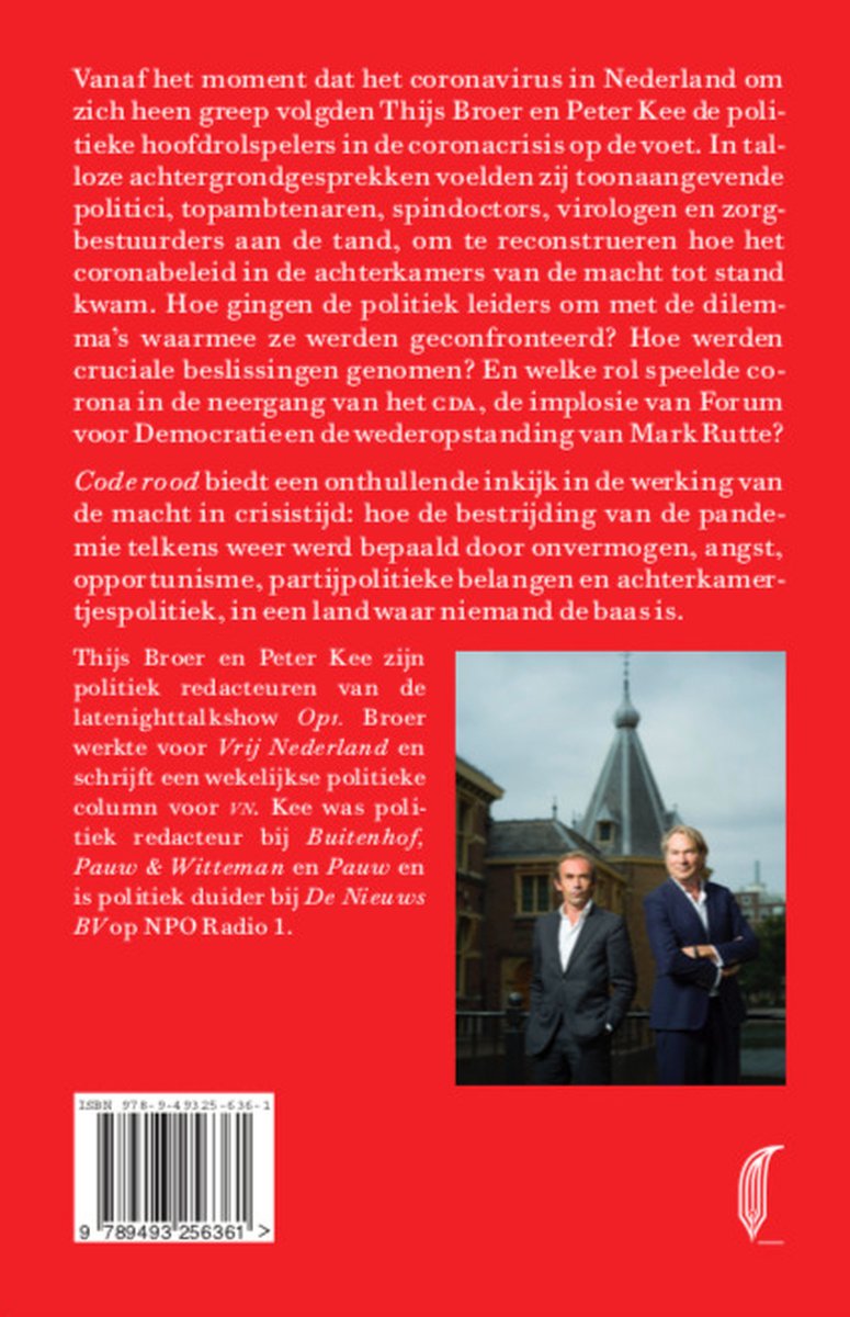 Code rood - back cover