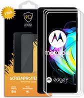 3-Pack Motorola Edge 20 Screenprotectors - MobyDefend Case-Friendly Gehard Glas Screensavers - Glasplaatjes Geschikt Voor Motorola Edge 20