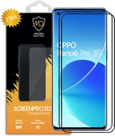 2-Pack Oppo Reno6 Pro Screenprotectors - MobyDefend Gehard Glas Screensavers - Zwarte Randen - Screen Protectors - Glasplaatjes Geschikt Voor: Oppo Reno6 Pro