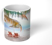 Mok - Strand - Palmbomen - Parasol - 350 ML - Beker