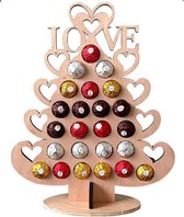 Loft Home® Houten kerst kalender | Hout | Kerst | Speelgoed | Advent | Feestdagen | Liefdes Kerstboom | Adventskalender chocola