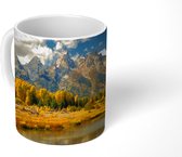 Mok - Een panoramische foto van de gebergtes in het Grand Teton Nationaal Park - 350 ML - Beker