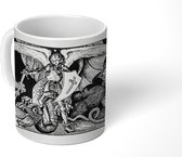 Mok - Retro - Draak - Engel - 350 ML - Beker