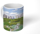 Mok - Het Foshan-park naast de hoge gebouwen in het Chinese Foshan - 350 ML - Beker