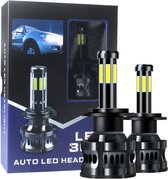 H7 autolampen - 6000K - Wit led- Koplampen - set - Dimlicht - Mistlamp - Groot licht - Autolamp universeel - 12V - 24V - Auto verlichting - witte ledlampen - ice white - set van 2 stuks - 8 l