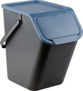 Afvalscheidingsprullenbakken - Afvalbak - Prullenbak afvalscheiding- 3-delig - Groen - Blauw - Grijs