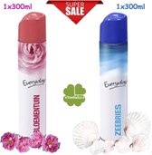 Luchtverfrisser spray 2x300ml | Toilet spray rozen geur bloementuin zeebries | Everyday