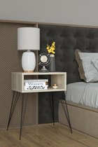 Sierra Nachtkastje | Industrieel | Nachtkastjes Set van 2 | Beige | Luxe design |