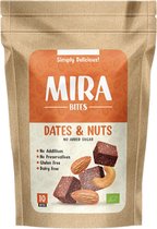 Mirabites orange, a mini dates bar with nuts, Mira Bites are made from 100% natural ingredients without any added sugar or syrups. No additives, no nonsense. Gluten Free, Dairy Free and Vegan