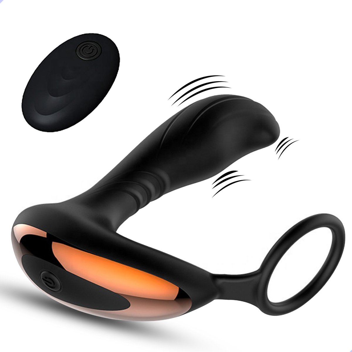 Bol.com Intenz® - Luxe Prostaat Vibrator - Anaal Vibrators voor mannen - Cockring - Met afstandsbediening – Prostaat Stimulator ... aanbieding