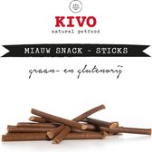 Kivo Petfood - 2 zakken Kattensnacks Miauw Snack Sticks Rund 2x 100 gram - Graanvrij en Glutenvrij