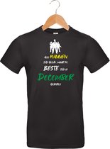 Mijncadeautje - T-shirt - zwart - maat 3XL- Alle mannen zijn gelijk - december