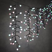 Luca Lighting - Icicle bes wit multicolour 130led IP44 8 function controller en timer - l120xb30cm - Woonaccessoires en seizoensgebondendecoratie  (Britse stekker )