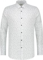 Overhemd Slim Fit Print Wit (303214 - 100)