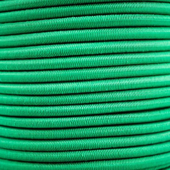 Afdekzeilwinkel - Elastisch koord 4mm groen op rol - 100 meter — afbeelding 4