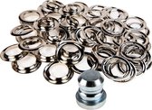 Zeilringen set (25 stuks) Diameter: 6mm + Gereedschap - - Zeilogen - Nestelringen - Zeilringen