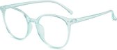 Blue Light Glasses - Blauw Licht Filter Bril Transparant blauw  | Filtert Blauw Licht | Gaming Bril | Ideaal voor op Kantoor | Verminderd Vermoeidheid | Zonder Sterkte