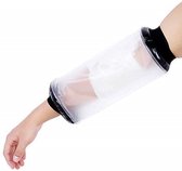 Merkloos - waterproof gips bescherming - latex vrij - hoogwaardig siliconen - bescherming van wond- en gips op arm -douche bescherm arm voor elleboog, pols, arm - herbruikbare douchehoes - wa