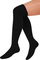 Paar Lange sokken zwart gebreid mt.41-47 - Tiroler heren dames kniekousen kousen voetbalsokken festival Oktoberfest voetbal halloween
