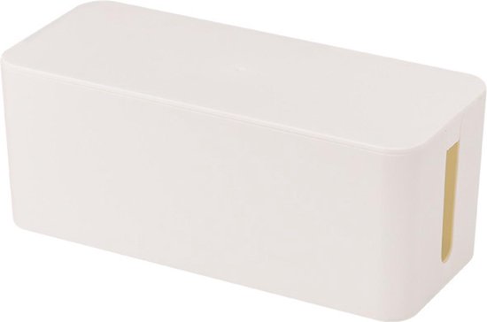 Kabelbox - Opbergbox stekkerdoos - Kabelbox voor snoeren wegwerken - Wit - 32 cm - Allteq