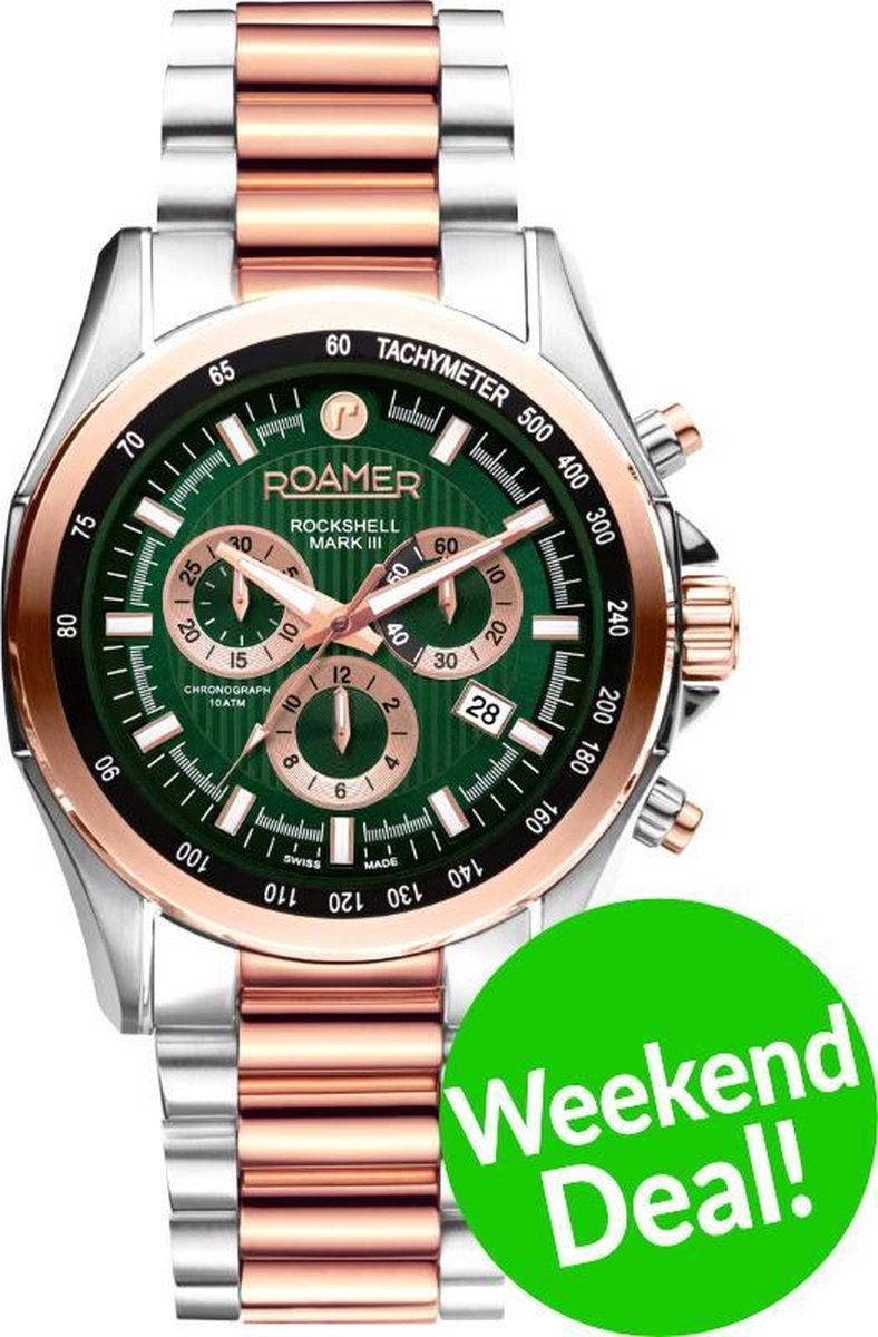Roamer Rockshell Mark III Chrono Herenhorloge 44mm 220837-49-75-20